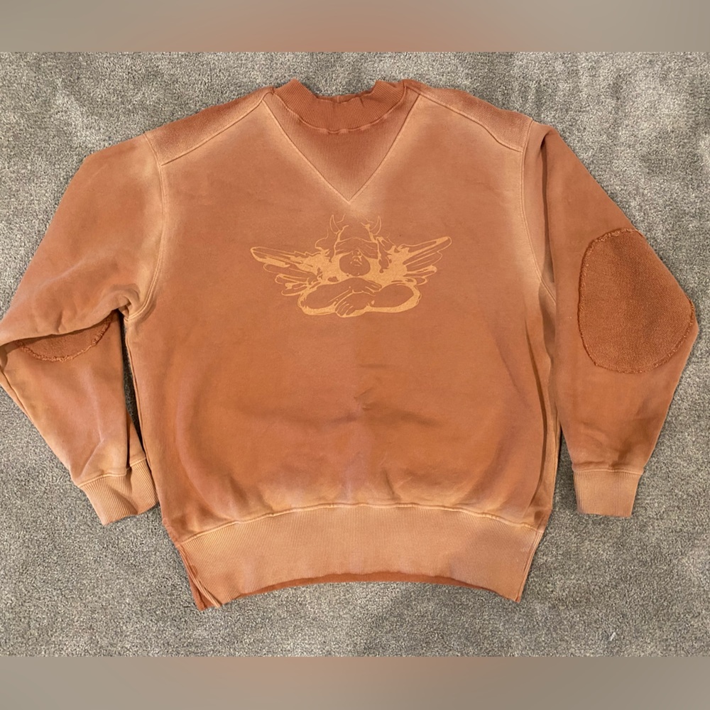 Boys Lie Rust Brown Crewneck Sweatshirt with Graphic